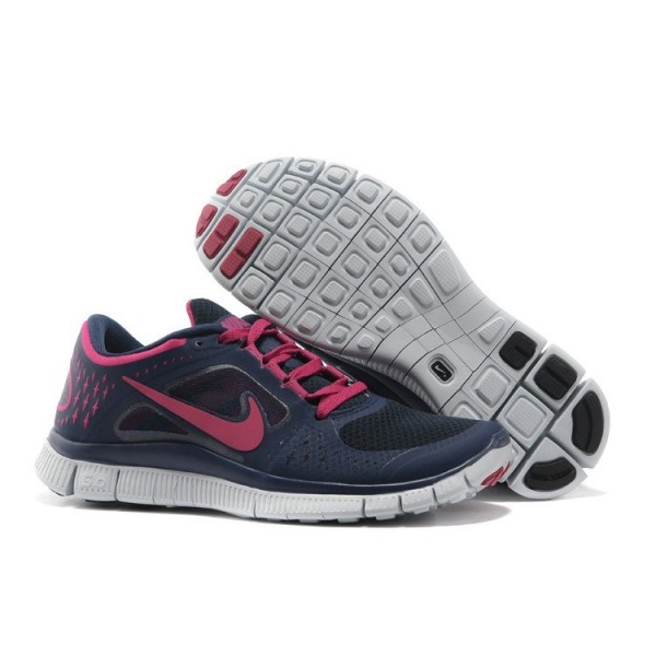 Nike Free Run 3 Damen Laufschuhe 510643-401 Nachtblau/Reines Platin/Beerenrot