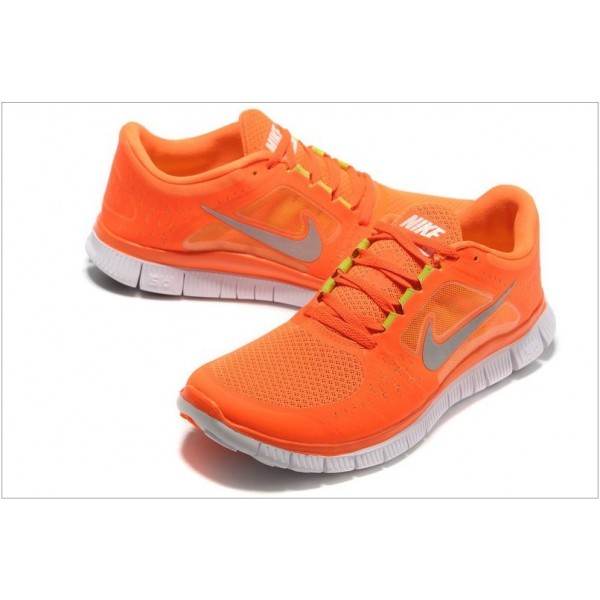 Nike Free Run 3 Herren Laufschuhe 510642-800 Total Orange/Reflektieren Silber/Reines Platin/Volt
