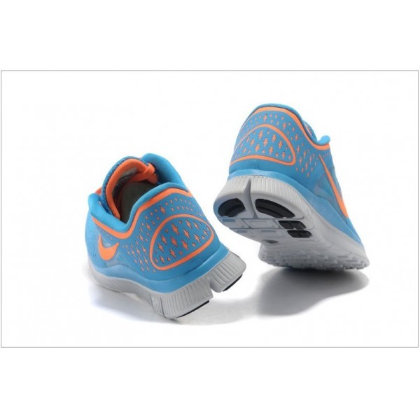 Nike Free Run 3 Damen Laufschuhe 510643-402 Blau Glühen/Platin/Total Orange
