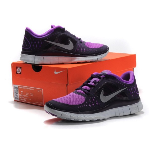Nike Free Run 3 Damen Laufschuhe 510643-505 Laser Lila/Reflektieren Silber/Groß Lila