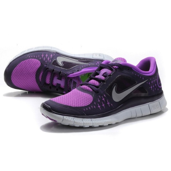 Nike Free Run 3 Damen Laufschuhe 510643-505 Laser Lila/Reflektieren Silber/Groß Lila