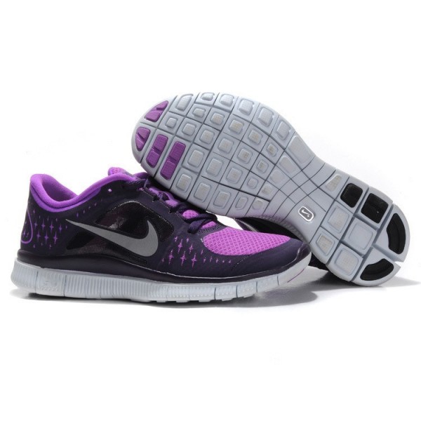 Nike Free Run 3 Damen Laufschuhe 510643-505 Laser Lila/Reflektieren Silber/Groß Lila