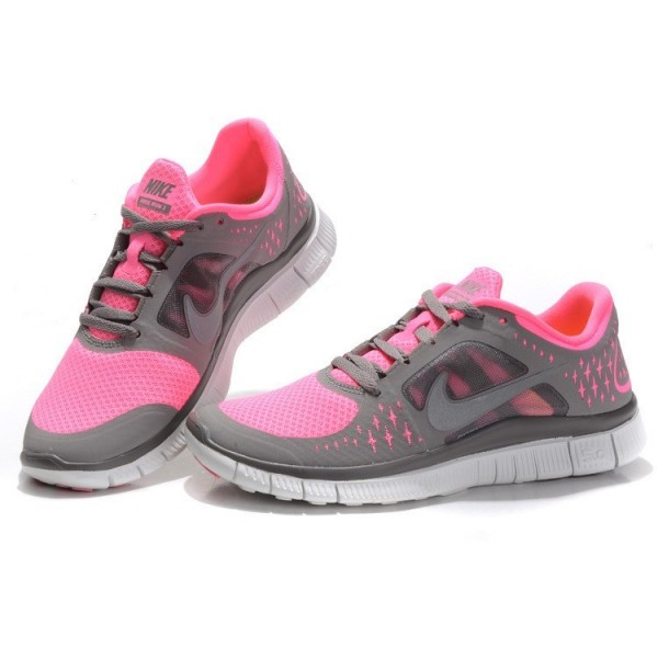 Nike Free Run 3 Damen Laufschuhe 510643-603 Polarisierter Rosa/Reflektieren Silber/Grau