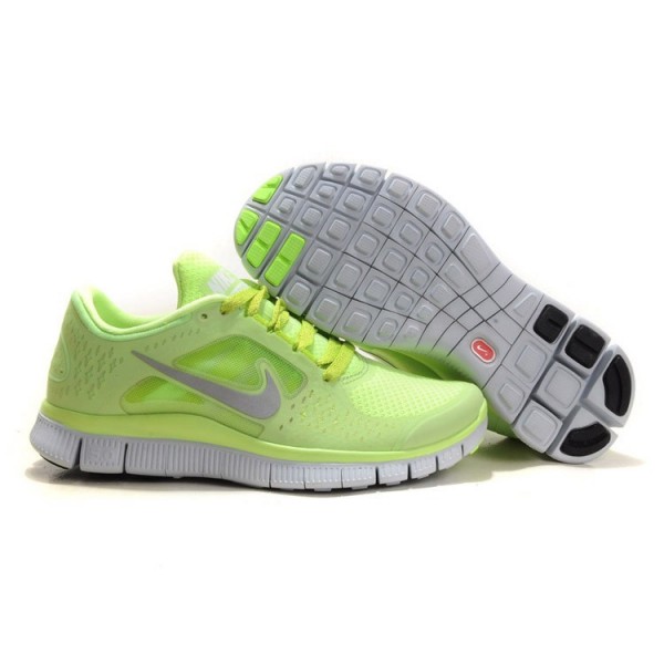 Nike Free Run 3 Damen Laufschuhe 510643-300 Flüssigkeit Kalk/Segel/Reflektieren Silber