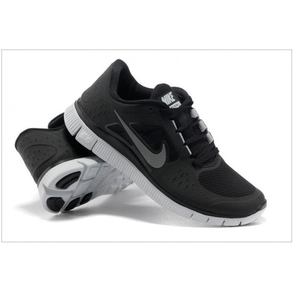 Nike Free Run 3 Damen Laufschuhe 510643-002 Schwarz/Wolf Grau/Silber Reflektieren