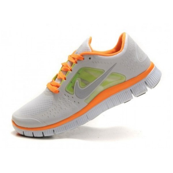Nike Free Run 3 Damen Laufschuhe 510643-008 Grau Reflektieren Silber Orange