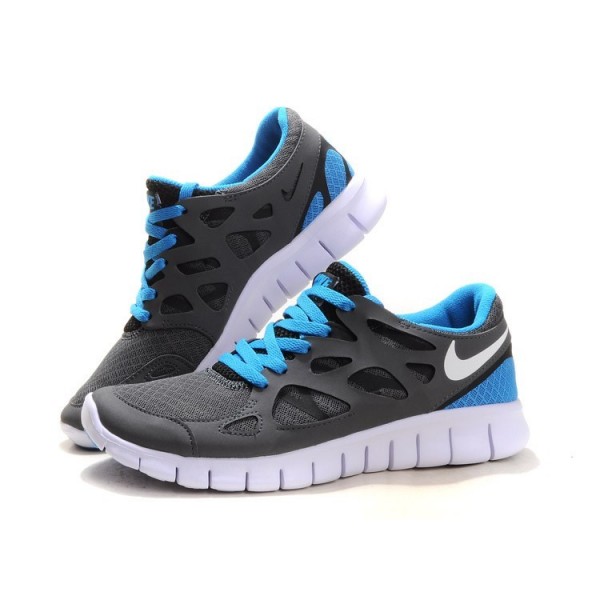 Nike Free Run 2 Herren Laufschuhe Anthrazit Schwarz Königliches Blau Weiß 443815-041