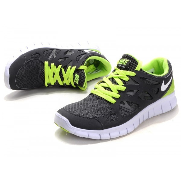 Nike Free Run 2 Herren Laufschuhe Anthrazit/Grau/Grün/Weiß 443815-009