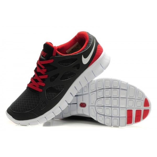 Nike Free Run 2 Herren Laufschuhe Anthrazit Schwarz Weiß Sport Rot 443815-006