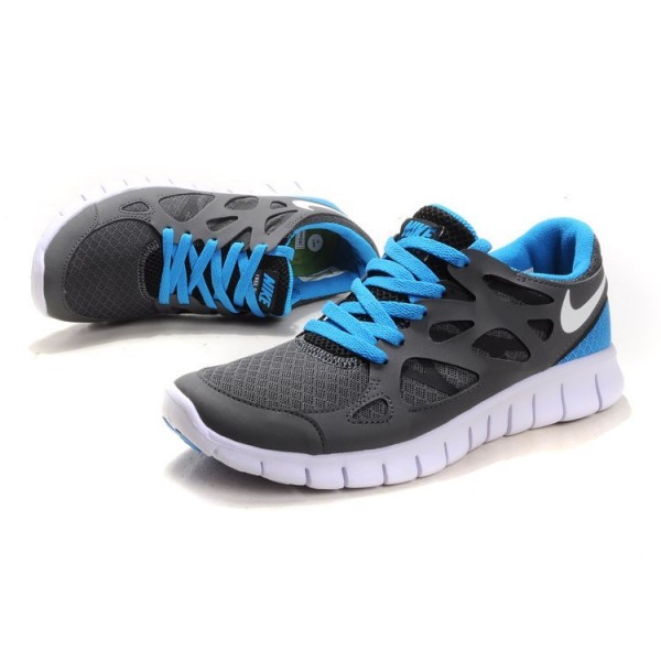 Nike Free Run 2 Herren Laufschuhe Anthrazit Schwarz Königliches Blau Weiß 443815-041