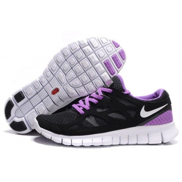 Nike Free Run 2 Damen Laufschuhe Schwarz Lila 443816-005