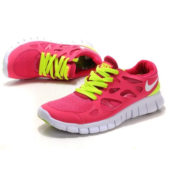 Nike Free Run 2 Damen Laufschuhe Rosa/Gelb/Weiß 443816-617