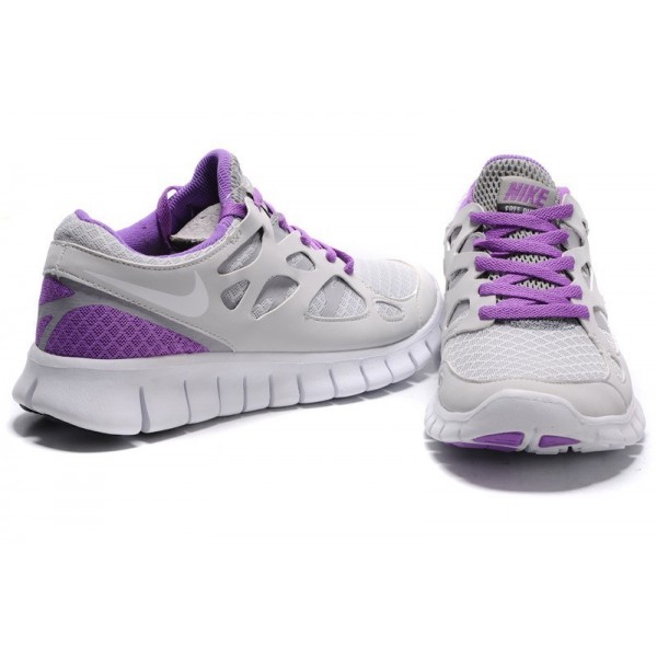 Nike Free Run 2 Damen Laufschuhe Pure Platinum/Weiß/Wolf Grau/Hellviolett 443816-015