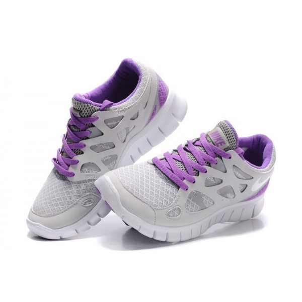 Nike Free Run 2 Damen Laufschuhe Pure Platinum/Weiß/Wolf Grau/Hellviolett 443816-015
