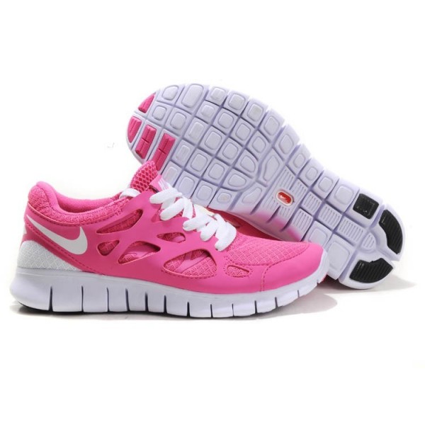 Nike Free Run 2 Damen Laufschuhe Pink Weiß 443816-106