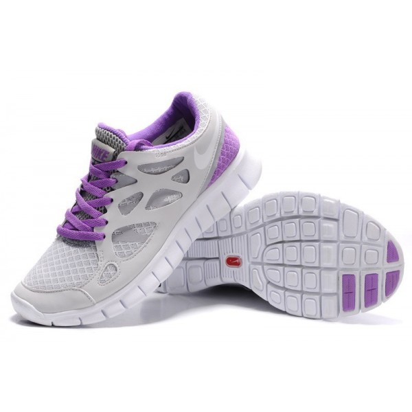 Nike Free Run 2 Damen Laufschuhe Pure Platinum/Weiß/Wolf Grau/Hellviolett 443816-015