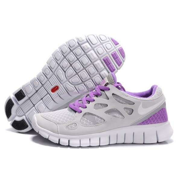 Nike Free Run 2 Damen Laufschuhe Pure Platinum/Weiß/Wolf Grau/Hellviolett 443816-015