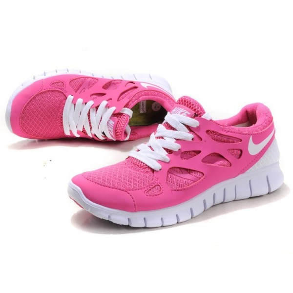 Nike Free Run 2 Damen Laufschuhe Pink Weiß 443816-106