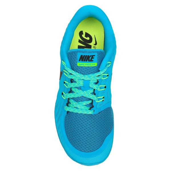 Nike Free 5.0 2015 Damen Laufschuhe Blaue Lagune/Volt Grün/Schwarz 724383-403