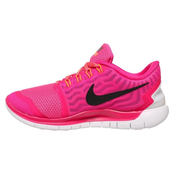 Nike Free 5.0 2015 Damen Laufschuhe Fluoreszierende Rosa/Hell Citrus/Schwarz 724383-600