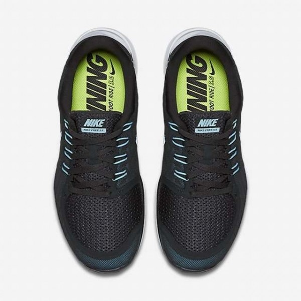 Nike Free 5.0 2015 Damen Laufschuhe Anthrazit/Copa/Schwarz/Blaue Lagune 724383-009