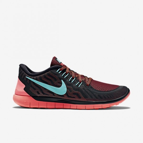 Nike Free 5.0 2015 Damen Laufschuhe Schwarz/Rio/Hot Lava/Light Aqua 724383-004
