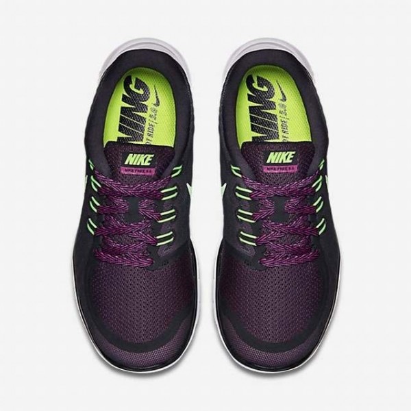 Nike Free 5.0 2015 Damen Laufschuhe Schwarz/Fuchsia Blitz/Licht Retro/Flash-Lime 724383-005