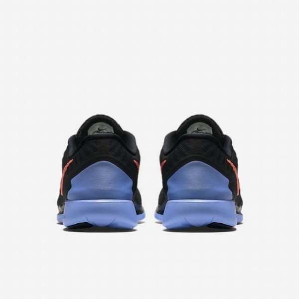 Nike Free 5.0 2015 Damen Laufschuhe Schwarz/Hyper Orange/Kreide Blau 724383-008