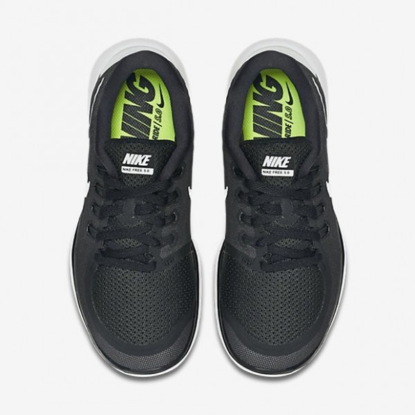 Nike Free 5.0 2015 Damen Laufschuhe Schwarz/Dunkelgrau/Dove Grau/Weiß 724383-002