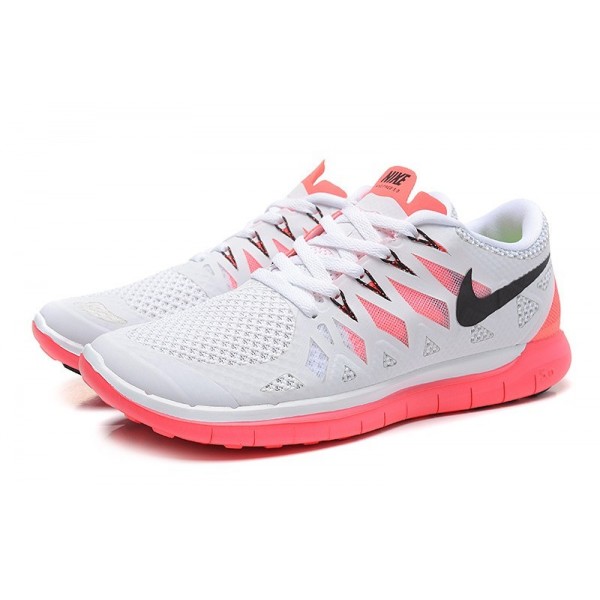 Nike Free 5.0 2014 Damen Laufschuhe Weiß Rosa Schwarz