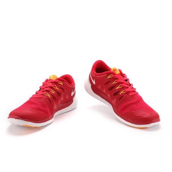 Nike Free 5.0 2014 Damen Laufschuhe Rot Weiß Orange