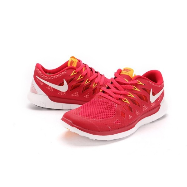 Nike Free 5.0 2014 Damen Laufschuhe Rot Weiß Orange