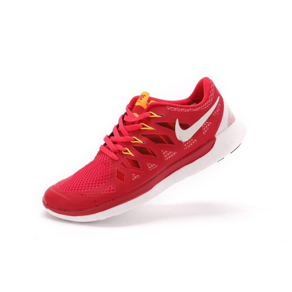 Nike Free 5.0 2014 Damen Laufschuhe Rot Weiß Orange