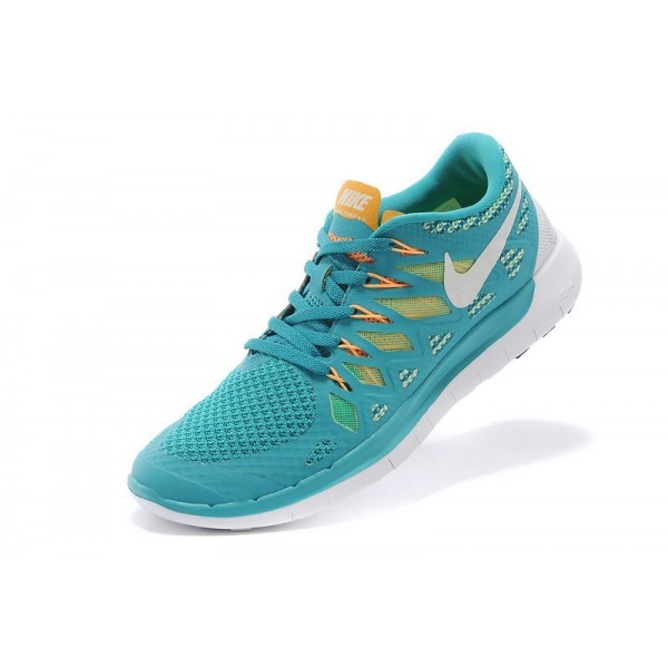 Nike Free 5.0 2014 Herren Laufschuhe Cyan Gelb Orange