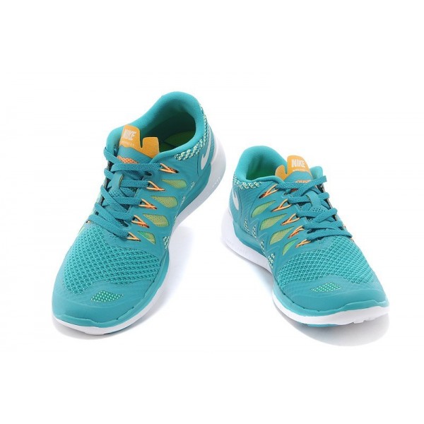 Nike Free 5.0 2014 Herren Laufschuhe Cyan Gelb Orange