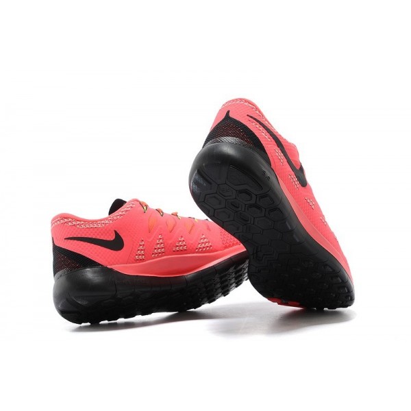 Nike Free 5.0 2014 Herren Laufschuhe Hyper Punch-Schwarz Volt 642198-600