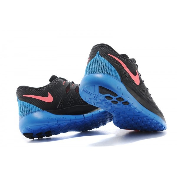 Nike Free 5.0 2014 Herren Laufschuhe Schwarz/Hyper Schlag/Foto Blue 642198-002