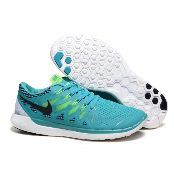 Nike Free 5.0 2014 Herren Laufschuhe Sport Türkis-Grün-Schwarz