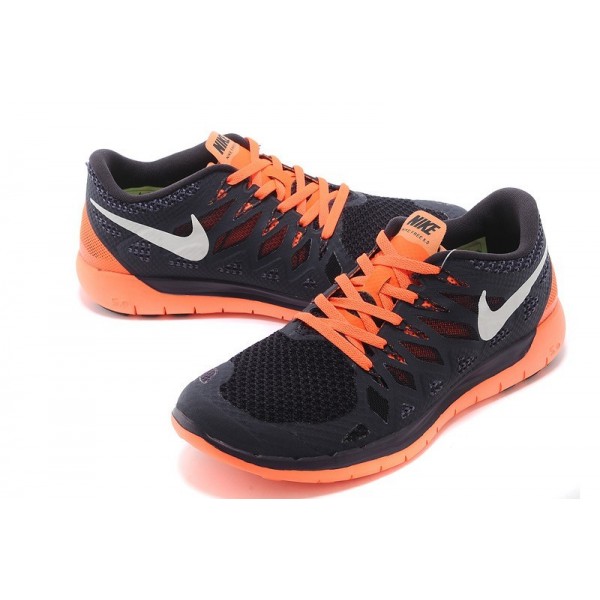 Nike Free 5.0 2014 Herren Laufschuhe Schwarz Orange