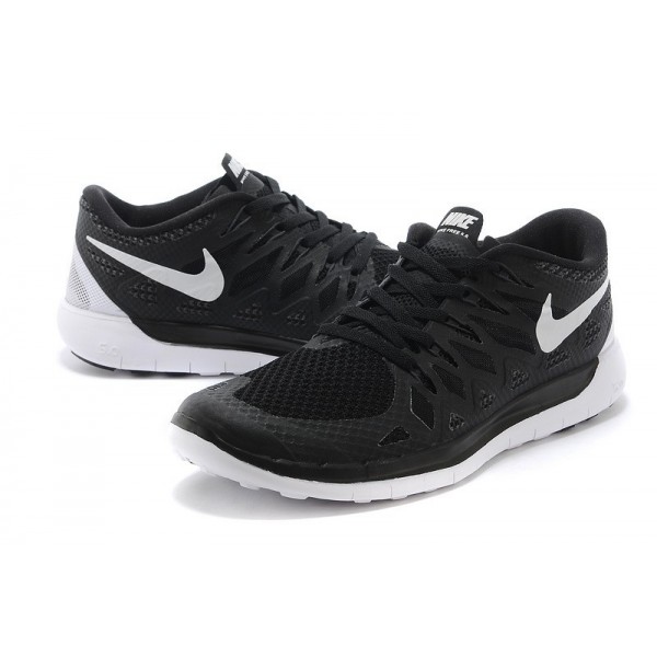 Nike Free 5.0 2014 Herren Laufschuhe Schwarz Weiß Anthrazit 642198-001