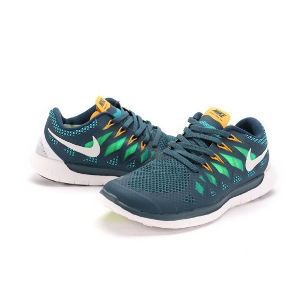 Nike Free 5.0 2014 Herren Laufschuhe Nacht/Weiß/Tribe Grün/Volt 642198-301