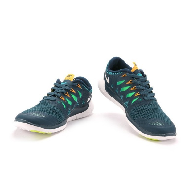 Nike Free 5.0 2014 Herren Laufschuhe Nacht/Weiß/Tribe Grün/Volt 642198-301