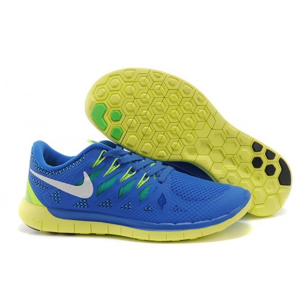 Nike Free 5.0 2014 Herren Laufschuhe Königsblau Zitronengelb