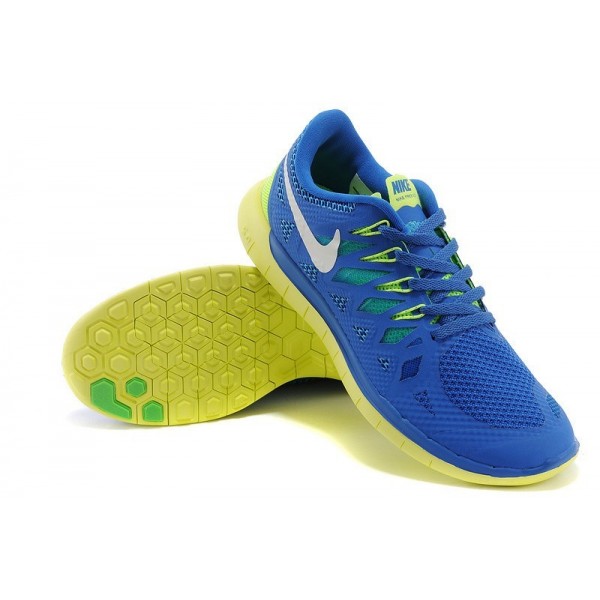 Nike Free 5.0 2014 Herren Laufschuhe Königsblau Zitronengelb