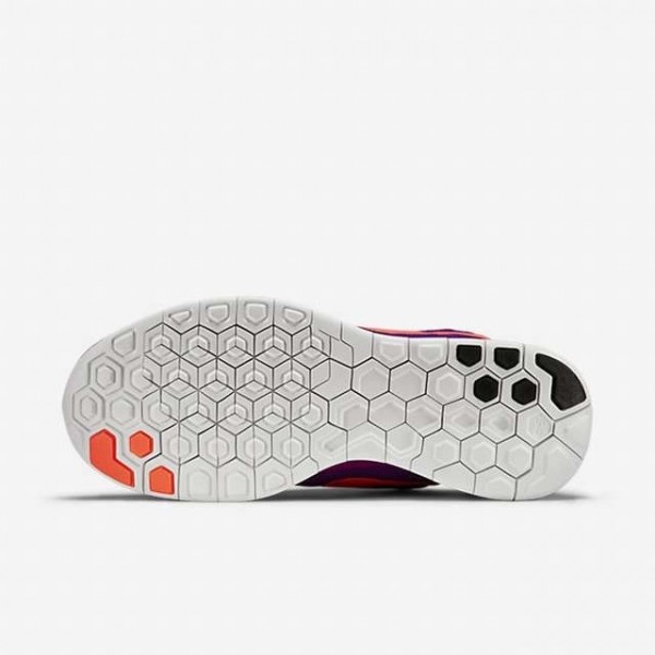 Nike Free 5.0 2015 Damen Laufschuhe Vivid Lila/Hyper Orange/Schwarz/Fuchsia Glow 724383-503