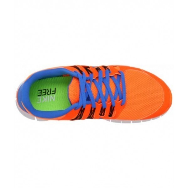 Nike Free Run 5.0 Herren Laufschuhe 579959-840 Total Orange Blau Held Schwarz