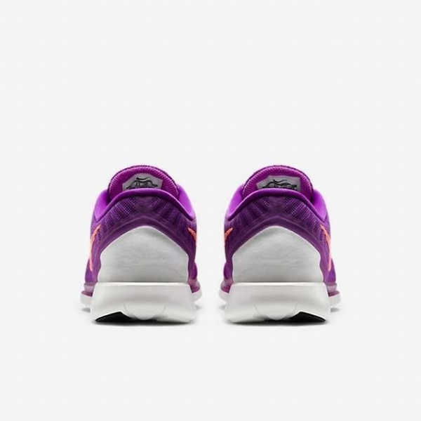 Nike Free 5.0 2015 Damen Laufschuhe Vivid Lila/Hyper Orange/Schwarz/Fuchsia Glow 724383-503