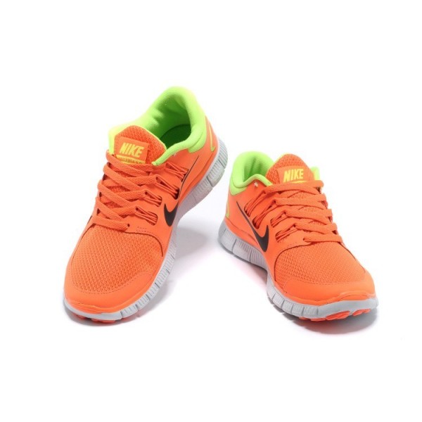 Nike Free Run 5.0 Damen Laufschuhe 580591-603 Orange Fluoreszierend Grün