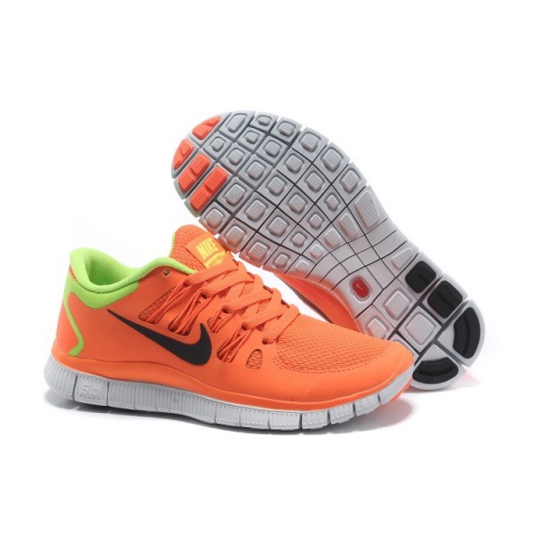 Nike Free Run 5.0 Damen Laufschuhe 580591-603 Orange Fluoreszierend Grün