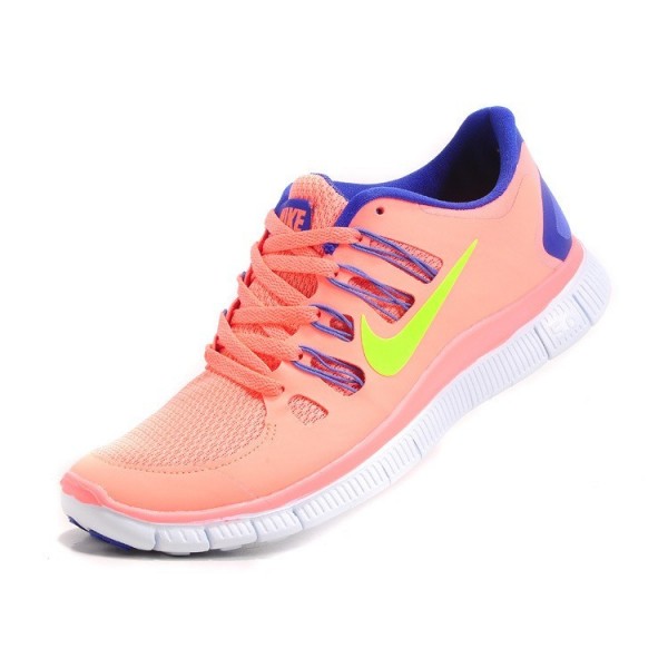 Nike Free Run 5.0 Damen Laufschuhe 580591-598 Rosa Blau Gelb